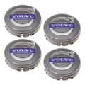 Volvo 02- 64MM 4-pack Navkapslar Volvo Silver one size