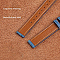 Miniatyrbilde 4 av 5: Linstropp i skinn til Garmin Lily 2, justerbar, erstatningsstropp Baby Blue