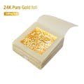 Miniatyrbillede 1 af 5: 10 stk 24K guldfolie spiseligt guld blad