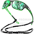 Pikkukuva 1 / 2: SHIMANO Polarisoivat kalastusaurinkolasit miehille, ajolasit, miesten aurinkolasit, vaelluskalastus, klassiset aurinkolasit UV401 Eye Green