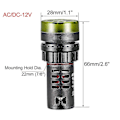 Miniatyrbillede 3 af 4: 3-delt indikatorlampe med AC/DC 12V summer - 22 mm panelmonteret blinkende alarm