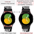 Miniatyrbillede 3 af 5: Ingen huller rem til Samsung Galaxy Watch 4/5/6 44mm 40mm 4 classic 46mm Flettet sololøkke rem Armbånd Galaxy 5 Pro 45mm rem Sort enhed Black unity XS