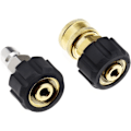 Miniatyrbillede 1 af 5: 2 x højtryksvaskeslange adapter hun til 3/8\" hurtigkobling til M22 14mm hun