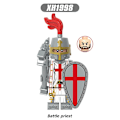 Miniatyrbillede 2 af 5: 8 stk./sæt middelalderlige ridder actionfigurer byggeklodser kamp præst patronus ridder samling minifigurer samleobjekter legetøj børn fans gaver