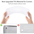 Miniatyrbillede 5 af 5: Etui kompatibel med Macbook Air 13 tommer M1 A2337 A2179 A1932, udgivet 2024-2024 Frosted Clear