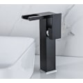 Miniatyrbillede 1 af 2: Vandfald LED badeværelsesarmatur, sort høj high