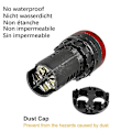 Miniatyrbillede 4 af 4: 3-delt indikatorlampe med AC/DC 12V summer - 22 mm panelmonteret blinkende alarm