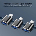 Pikkukuva 5 / 5: USB C - USB -sovitin (4 kpl), USB C -uros USB 3.0 -naaras High Speed ​​OTG