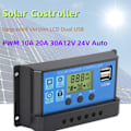 Miniatyrbillede 1 af 5: IC Opgraderet 10A 20A 30A Solcelle Controller 12V/24V Auto Solpanel 30A