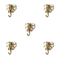Pikkukuva 2 / 5: 1/2/3/5 Vahva ja kestävä eläinpään avaimenkoukku yksinkertaiselle kullalle (elefantti) gold (elephant) 5 Sets