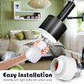 Miniatyrbild 5 av 5: 3-pack Smart Life Wifi Smart Ljuspärla Sockeladapter E27 Strömbrytare Lamphållare