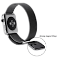 Miniatyrbillede 2 af 5: IC Milanese Loop Metal Armbånd Apple Watch 42/44/45/49mm Sort Sort Sort
