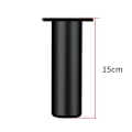 Miniatyrbillede 1 af 5: 4 stk./sæt Metalben Møbelben SORT 15CM Sort Black 15 cm