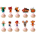 Miniatyrbillede 3 af 3: 22-delt Vandmelon Dreng Dekorationer, Fødselsdagskage Toppers, Cupcake Indsæt, Bagte Dessert Flag til Temafester F
