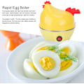 Miniatyrbilde 3 av 5: Hurtig eggkoker (15,6x15,6*16cm), 7 egg kapasitet Multifunksjonell elektrisk eggkoker Kyllingform Fa