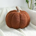 Miniatyrbilde 2 av 5: 3D Gresskar Pute Fylt Dyr, Fluffy Gresskar Plysj Leker, Gresskar Pute Sofa Pute Gresskar for Hjemmeinnredning Halloween (Brun, 20.32cm)