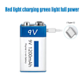 Miniatyrbillede 5 af 5: 6600mAh 9V Li-ion genopladeligt batteri til mikrofon multimeter RC legetøj kamera multimeter mikrofon metaldetektor