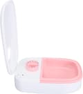 Miniatyrbillede 5 af 7: Automatisk kattefoderautomat med timer, aftagelig intelligent automatisk kattefoderautomat til enkelt måltid til katte (Pink) pink