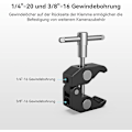 Pikkukuva 5 / 5: Smallrig 10 tuuman Magic Arm -nivelvarsi ja Super Clamp -suuripuristin monitorille ja LED-valolle - Kbum2732[qb]