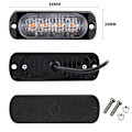 Pikkukuva 2 / 5: 4 kpl Strobe-vilkkuvaroittimet PUNAINEN 4 kpl 4 kpl Punainen Red 4Pcs-4Pcs