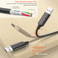 Pikkukuva 4 / 5: 3M Multi Fast 4-in-1 monitoiminen nailonkaapeli USB/C