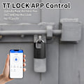 Miniatyrbild 4 av 5: Högpresterande fingeravtryckslås med APP Vattentät smart hänglås med nyckel för lagerstaket Utomhusgrind Reable Smart hänglås