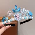 Jenters krone jenteopptreden utkledningskrone hodeplagg blue