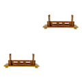 Miniatyrbilde 4 av 5: 1/2 tre stativholder for Samurai Display Elegant og robust Lysebrun 1 lag Light Brown 1 Layer 2PCS