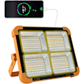 Pikkukuva 1 / 5: Latautuva 100W 10000LM LED-projektori, kannettava työvalo aurinkopaneelilla, 16500mAh USB-latautuva lamppu leirintään, autotalliin, työpajaan (A)