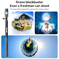 Miniatyrbillede 2 af 5: 1,2 m Carbonfiber Selfie Stick Monopod, Foldbar med 1/4 Skrue til Actionkamera