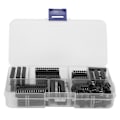 Miniatyrbilde 2 av 5: 66 stk IC-brikkesokkel Flat Pin DIP integrert kretskomponent sortimentsett 2,54 mm