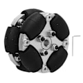 Pikkukuva 1 / 4: 38mm 1.5 tuuman kaksoisalumiininen Omni-pyörä Robotin monisuuntainen pyörä metallisella navalla 14166