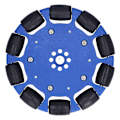 Miniatyrbilde 1 av 8: 100mm radiale hjul i neopren, drivhjul til Omni Smart Robotbil, tilbehør, 8mm hull