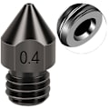 Miniatyrbillede 2 af 5: 2 stk. MK8 hærdet stål dyse printhoved forbrugsvarer 1,75/0,4 mm 3D-printer ekstruder dyser til Ender3/V2/PRO