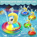 Miniatyrbillede 2 af 5: Baby Badelegetøj til Småbørn, Sprøjt Vand Legetøj Rotation Baby Lysende Badelegetøj
