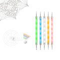 Miniatyrbild 3 av 4: Mandala-verktyg 13-delars set prickmålning stick prickborrpenna akryl prickad stick lerverktyg