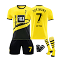 Miniatyrbillede 1 af 2: 23/24 Dortmund Hjemme Fodboldtrøje Sæt til Børn med Strømper og Cover 7 REYNA 7 REYNA M