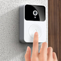 Miniatyrbillede 1 af 5: Smart trådløs fjernbetjening videodørklokke, hjemmeintercom HD nattesyn WiFi genopladelig dørklokke