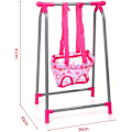 Miniatyrbilde 2 av 4: Baby Doll Play Set 5 i 1 Dukker Tilbehør Bundle Dukkevogn Dukke Høy Stol Bouncer Vugge Swing Dukkemøbler Barnerom Lekesett Rolle (swing)