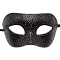 Miniatyrbild 4 av 5: Par av Maskerad Mask Metall Järn Fjäril Bal Mask (Svart) 2 Stycken black