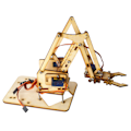 Miniatyrbild 1 av 5: 4 DOF Trä Robot Mekanisk Arm sg90 Servo för Arduino Raspberry Pi SNAM1500