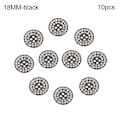 Miniatyrbillede 1 af 5: Metal Rhinestone Knapper Skjorte Knapper Sort 18MM10PCS 10PCS sort black 18MM10pcs-10pcs