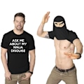 Pikkukuva 1 / 3: Kysy minulta Ninja-naamioinnistani Käännettävä T-paita Hauska Asu Grafiikka Musta Ninja Black Ninja pp