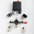 Miniatyrbillede 6 af 6: Trykregulator med trykmonitor til kompressor trykmonitor med 2 display - Perfekt