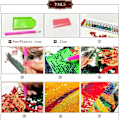 Miniatyrbild 4 av 5: Diamantmålning / Dekorativ målning DIY 5D-30x40cm regn - spot sale
