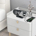 Miniatyrbild 4 av 5: Projektorväckarklocka med radio - Digital klocka - USB -klockradio med dubbla larm och LED-spegeldisplay - 180 vridbar blå
