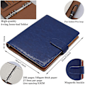 Miniatyrbillede 5 af 5: Notesbog A5 Læder Filofax Genopfyldbar Dagbog Executive Konferencemappe 6 Ring - Perfet