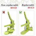 Miniatyrbild 3 av 5: 25/32/37/44MM Knappmaskin Installationsfri Knappnål Fackstans Clip KiQa 44MM