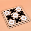 Miniatyrbild 2 av 5: Tre i rad i träleksaker Orange&White Orange&White 15*15cm