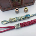 Pikkukuva 4 / 5: Messinkinen paracord-helmi, paracord-helmi, paracord-helminauha, veitset, heiluri, taskulamppu, rannekoru, laskuvarjohyppynarun helmet Blue 0.02